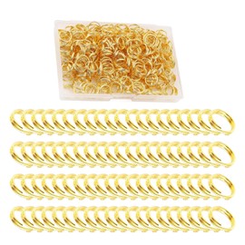 HUAZIZ Pack of 1000 10 mm Key Rings Key Rings Key Rings with Double Loops, Connectors for Jewellery, Bracelets, Small Metal Rings, Earrings, Crafts (Gold)