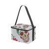 MASSIKOA Sugar Skull Flower Insulated Lunch Bag Lunch Box Cooler