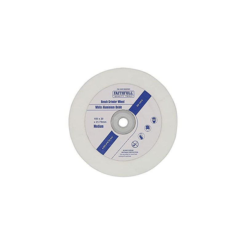 Faithfull 150 x 20mm Medium General Purpose Grinding Wheel -