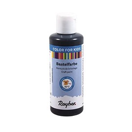 RAYHER 38955576 Children's Craft Paint, Flasche 80 ml, Black