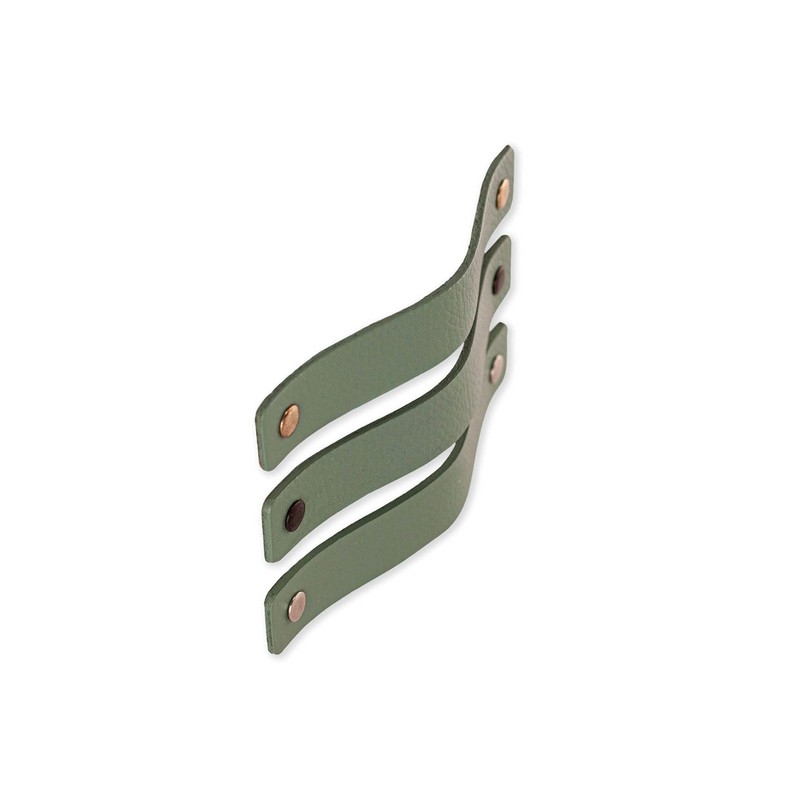 Brute Strength - Leather Handles for Furniture - Pale Green