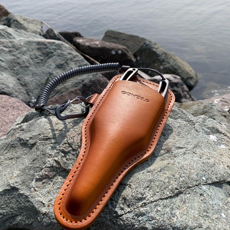 Gomexus Fishing Pliers Sheath with Springsteels Belt Clip,Cowhide Leather Holsters