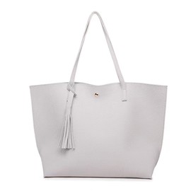 GDFAN Tote Bag for Women,Ladies Handbag,Soft PU Leather Large Capacity Women's Top Handle Shoulder Bag(Grey)