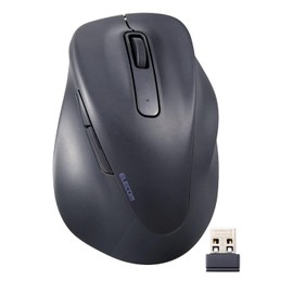 Elecom Wireless Mouse EX-G, 2.4GHz, Silent, M Size, 5 Buttons, "AskDoctors Evaluation Service" Certified, Antibacterial, Black M-XGM30DBSKBK