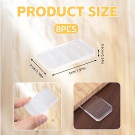 8PCS Plastic Shims - Furniture Leveling Wedges - Adjustable Furniture Levelers - Table Wobble Fixer for Uneven Floors Doors Cabinets Toilet (Transparent)