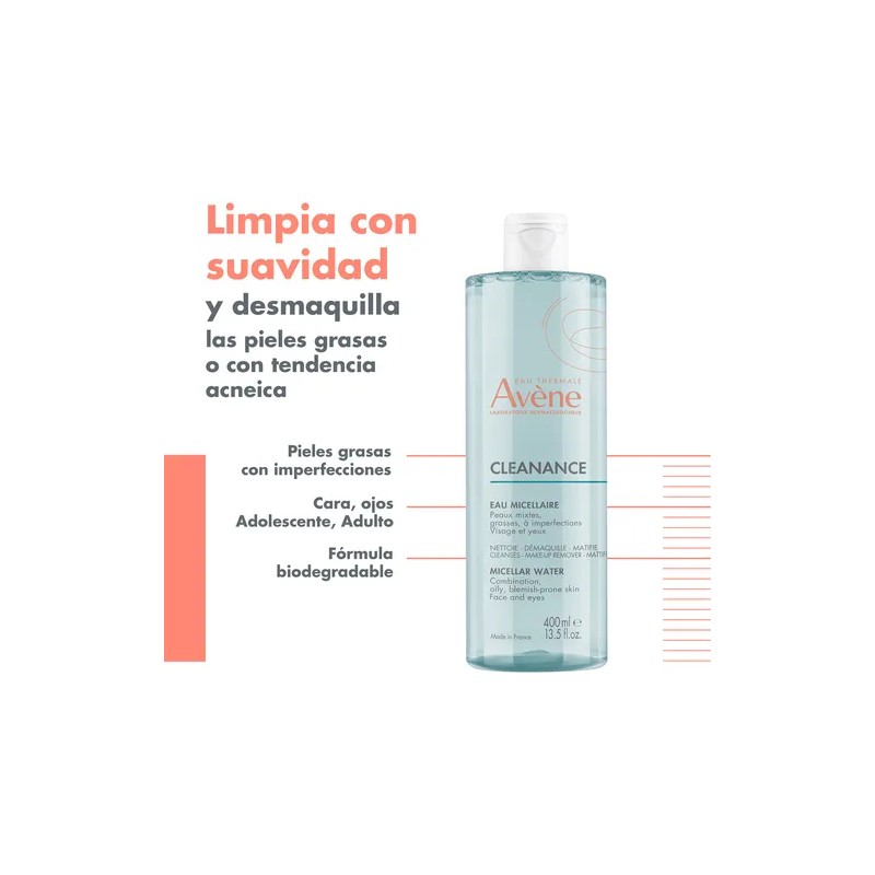 Agua Micelar Avene Cleanance 400ml