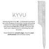 KYVU A6 handgefertigter 20 cm feiner Zahn-Aluminiumkamm mit Griff