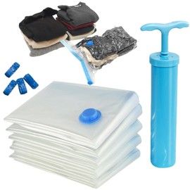 Vacuum Bags for Clothes, 6 Pieces Vacuum Bags, Storage Bags, Travel Vacuum Bags, Reusable Clothes Bags for Clothes, Duvets, Cushions