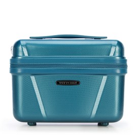 WITTCHEN Cosmetic Case Travel Suitcase Carry-On Cabin Luggage Hardshell Made of Polycarbonate Combination Lock Explorer Line Blue