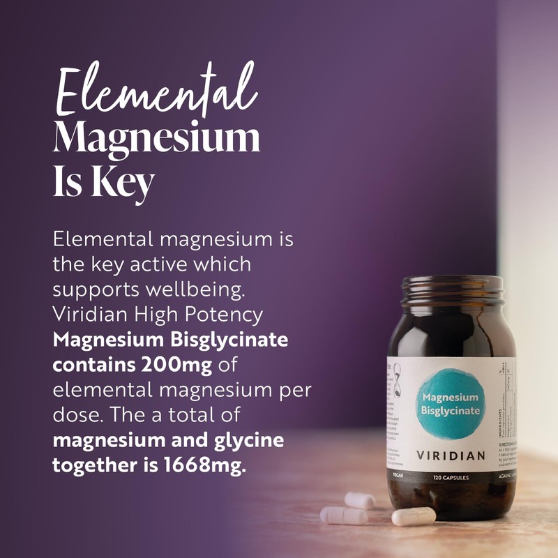 Viridian - High Potency Magnesium Bisglycinate - 60 Capsules –