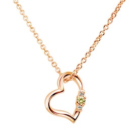 Sears Natural Diamond Love Heart Necklace and Pink Teddy Bear, Silver
