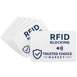 RFID Blocking Cards 6-Pack – NFC Contactless Protection for Credit, Debit, ID, ATM Cards & Passport – Slim Anti-Theft Card Blocker for Wallet & Purse (Grey)