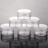 PLAZOTTA 120 Pieces 3 Gram Clear Cosmetic Jars with Lids,