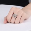 Yienate Silver Hug Hands Ring Romantic Hug Hands Embrace Finger