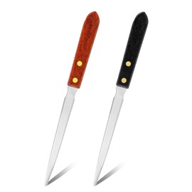 2pcs Letter Openers, Multipurpose Stainless Steel Envelope Sword Slitter with Wooden Handle Lightweight Mail Paper Cutting Knife Tool Supplies for Office Home School Classroom Work Uses