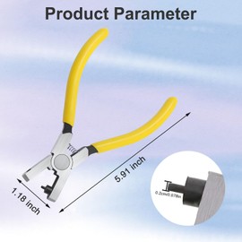 Meximore 2.0mm Steel & Plastic Leather Hole Punch Tool - Precision Hand Puncher for Watch Bands, Belts, Dog Collars, Shoes, DIY Crafts (Yellow Handle, Long-Lasting & Portable)‌