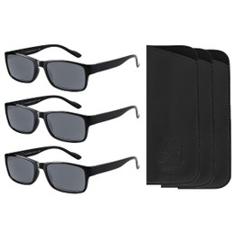 Yogo Vision Reader Sunglasses for Men and women UV400 Tinted Reading Sunglasses 3-Pk