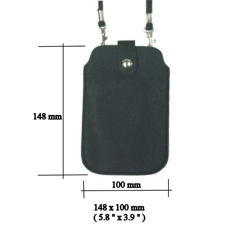 Leather Neck Pouch for Phone (Style 2) - Pink