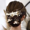 Bridal Hair Combs, Wedding Hair Comb Set Crystal Flower Hair