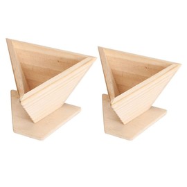 ABOOFAN Wooden Triangular Rice Ball Mold, 2pcs Chinese Zongzi Maker Press Triangle Onigiri Shaper Rice Dumpling Pudding Baking Mold for Home Restaurant Kitchen