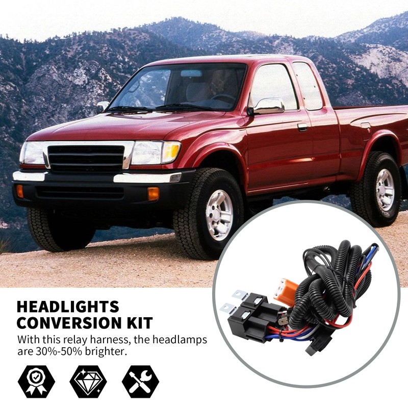Vkinman H4 Relay Harness 9003 Headlight Relay Wiring Kit Ceramic