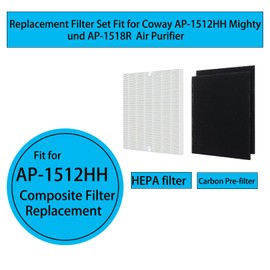 AP-1512HH Ersatzfilter für Coway AP-1512HH Mighty und AP-1518R Airmega200M Luftreiniger Zubehör 1 HEPA Filter und 2 Aktivkohle Pre-filter
