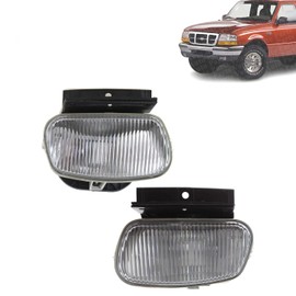 Vantage Auto Parts - Front Fog Lights Driver and Passenger Side Compatible with Ford Ranger 1998-2000 | DIRECT REPLACEMENT | Clear Lens | YL5Z15200AA YL5Z15200AB | FO2593198 FO2592198
