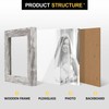 TOFOREVO 5x5 Picture Frames Set of 6 Distressed White Wood