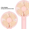 Handheld Electric Fan 4‑Blade 3‑Speed Adjustable USB Rechargeable Cooling Tool