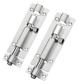 2 Pack 3" Chrome Slide Door Bolts, Stainless Steel Barrel Latch Locks for Shed Doors, Bathroom, and Gates, Heavy Duty Rustproof Security Bolts with Screws.