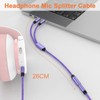 ABCPOW Headphone Mic Splitter for Computer PC Laptop, 3.5mm Female