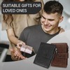 AdiStylinno Mens Wallet, Minimalist Bifold Leather Wallet Large Capacity Card