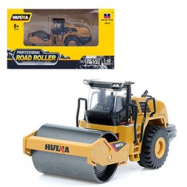 Gemini&Genius Road Roller Toy for Kids, Construction Vehicle Articulated Truck Engineering Alloy Model Toys for Kids and Decoration for House (1:60 Scale Die-cast)