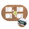 UMINEUX Oval Fitted Vinyl Tablecloth with Elastic Edged & Flannel