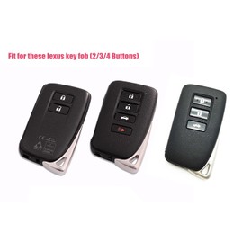 360 Degree Soft TPU Protector Key Fob Cover fit for Lexus ES IS GS NX LS RX RC 300h 350 200t 250 300 F 450h 460 600h Key Fob (Silver)