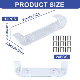 Pack of 12 Car Display Wall Mounts, Leg0 Car Wall Mount, Stable Toy Car Holder, Vertical Model Car Stand, Shelf Compatible with Leg0 Speed Champion for Car Collection, Car Lovers, Transparent, a