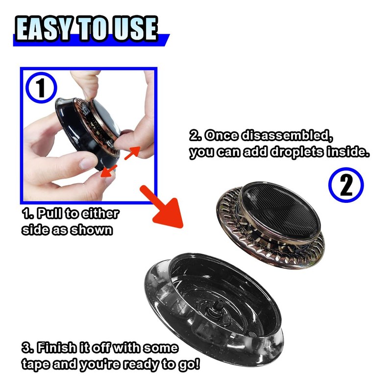 UFO Car Air Freshener Diffuser, Solar Powered Auto Rotary Aroma