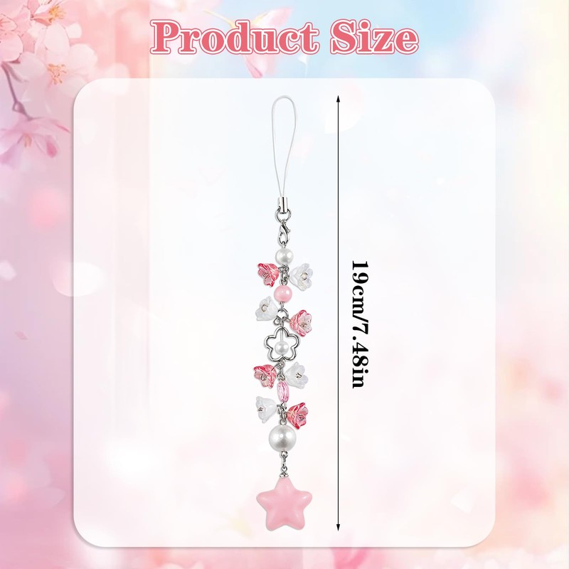 Mabor Aesthetic Y2K Pink Phone Charm Cute Cell Phone Charms