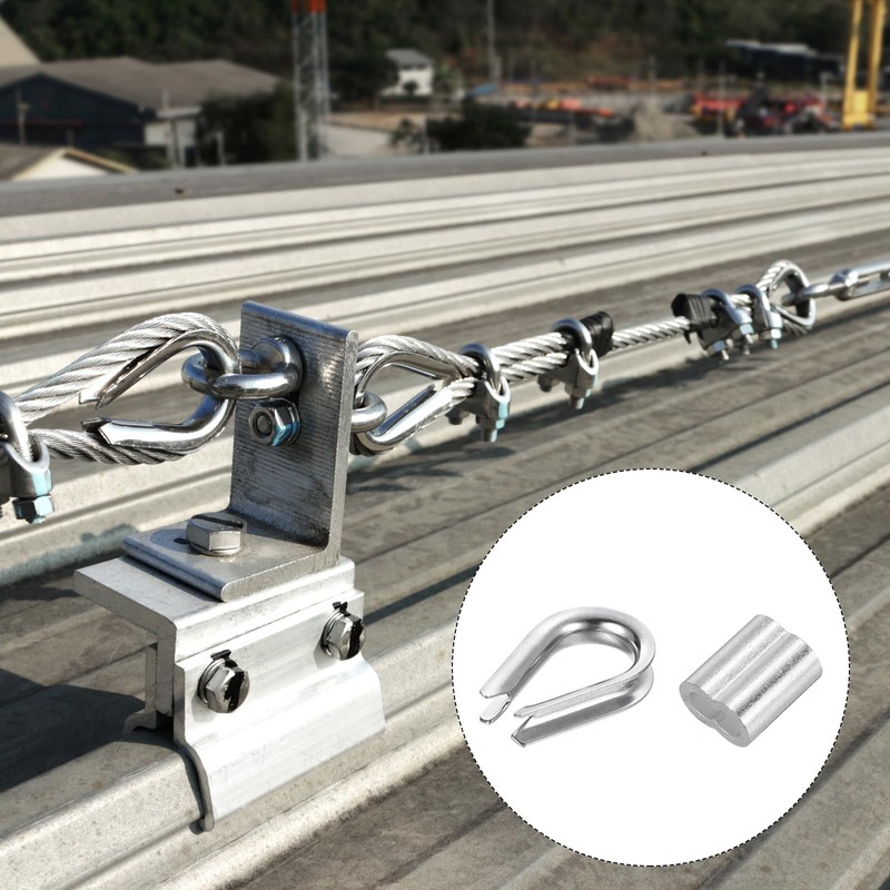 PATIKIL Wire Rope Accessory Set, 304 Stainless Steel 12 Pcs