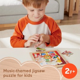 Fisher-Price Wooden Jigsaw Puzzle Collection for Toddlers & Preschool Kids