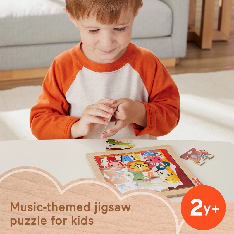 Fisher-Price Wooden Jigsaw Puzzle Collection for Toddlers & Preschool Kids
