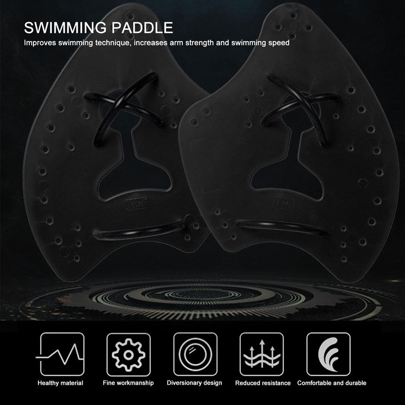 1 Pair Hand Paddles for Swim PP Silicone Adjustable Hand