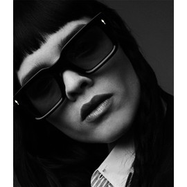 EYLRIM Thick Frame Square Sunglasses for Women Men Chunky Rectangle Sun Glasses Black Shades UV400 Protection(08 Blue/Gradient Pink)