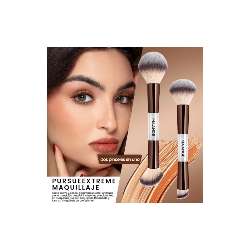 Set 8pzs Brochas De Maquillaje Profesional Suave De Doble Punta