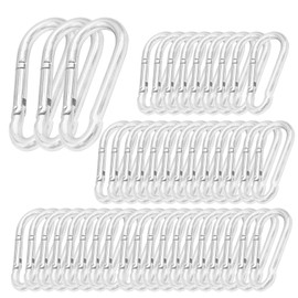 EATAKWARD 5/16 Inch Heavy Duty Safety Buckles M8 Spring Snap 3-Inch Galvanized Steel Safety Buckle Clip Chain Quick Links Safety Connector for Hammocks Swings Gym Outdoor Equipment Rowing (50PCS)