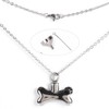 BOne shaped Urn Necklace Memorial Pet Ash Pendant Jewelry
