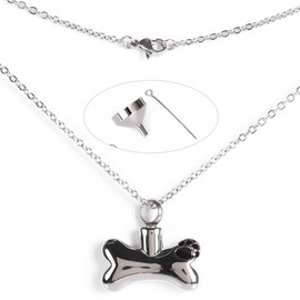 BOne shaped Urn Necklace Memorial Pet Ash Pendant Jewelry