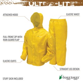 FROGG TOGGS Youth Ultra-Lite2 Waterproof Breathable Protective Rain Suit