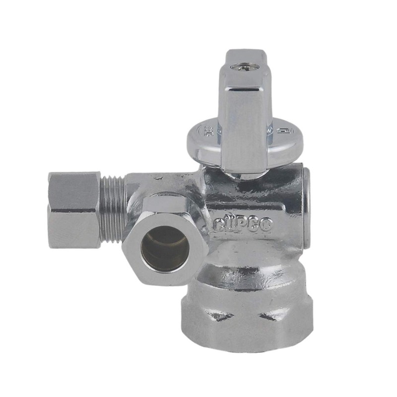 LD Valve- 1/4 Turn Dual Compression Outlet Angle Stop Valve,Quarter