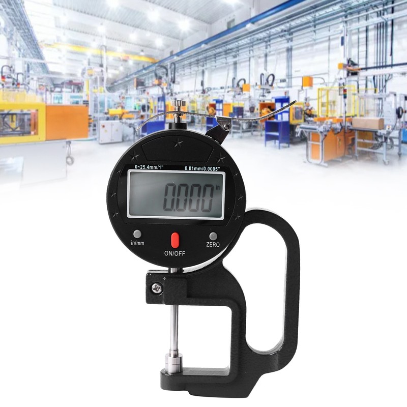 Digital Thickness Gauge High Accuracy Electronic Micrometer Thickness Meter 0.0005in